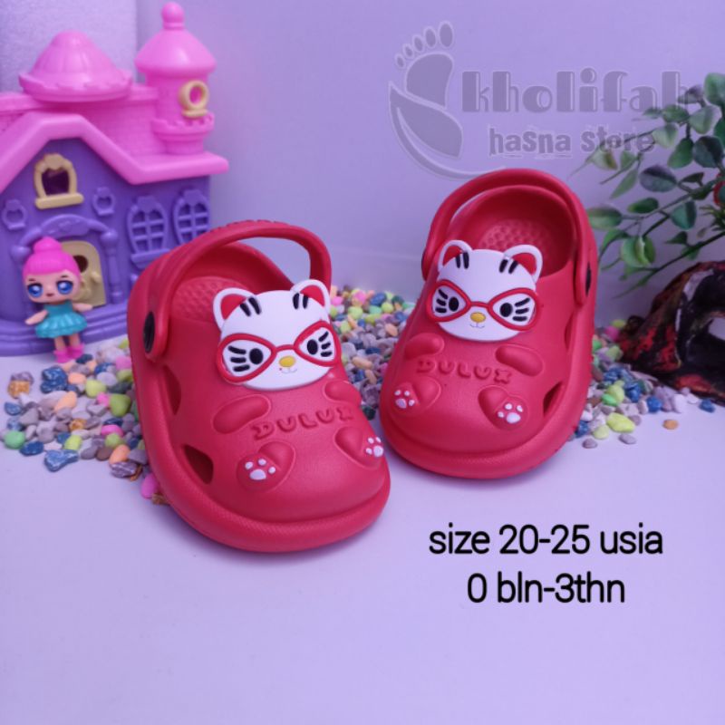 Sandal anak bayi Baim kucing 3D sandal lucu murah Dulux 378e-cat