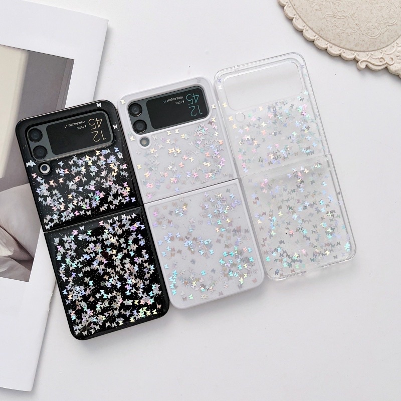 SAMSUNG Z FLIP 5 FLIP5 Z FLIP 4 ZFLIP4 FLIP4 CASE BLACK Motif Glitter Star Galaxy Readystock ZFLIP 3 READY