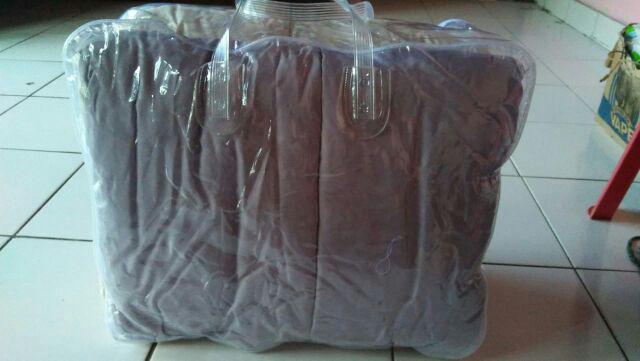 Promo Bedcover + Sprei Twotone 2 Warna 120x200 Katun Jepang Emboss