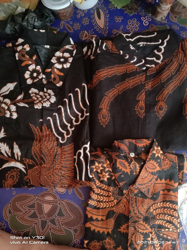 Batik Couple Keluarga Sania Ruffle Ori Ndoro Jowi Dnt Ahy