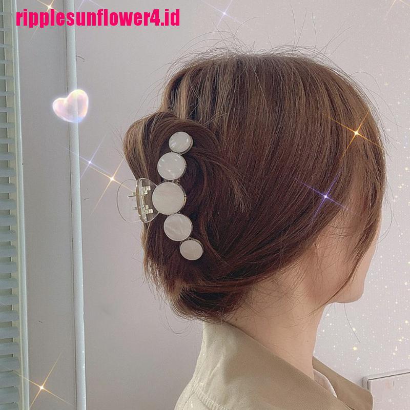 Ornamen Jepit Rambut Ponytail Aksen Batu Permata