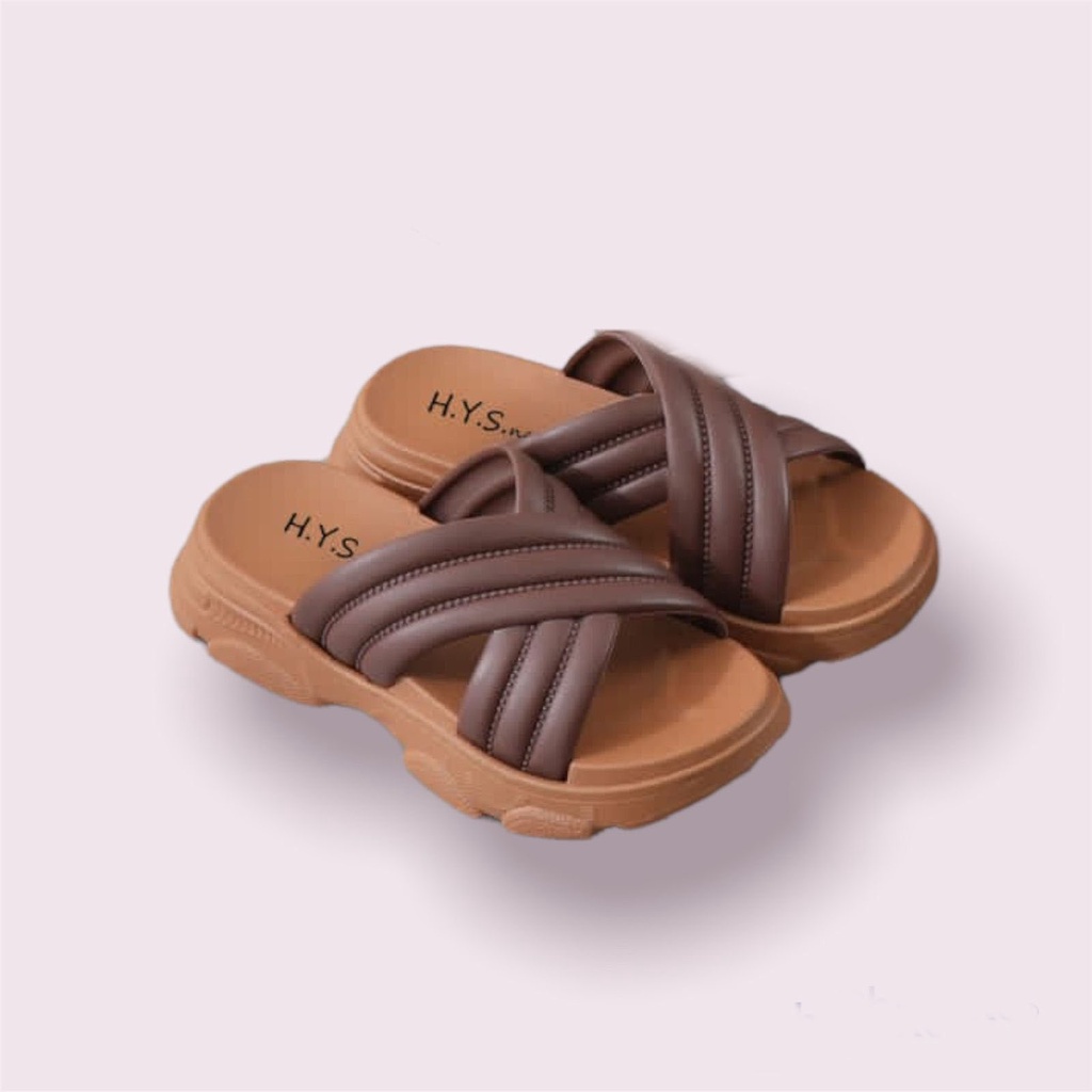 Sandal Wanita Terbaru /Sendal Selop Wedges Jelly HYS NEW 2201/Sendal Karet Korea Kekinian