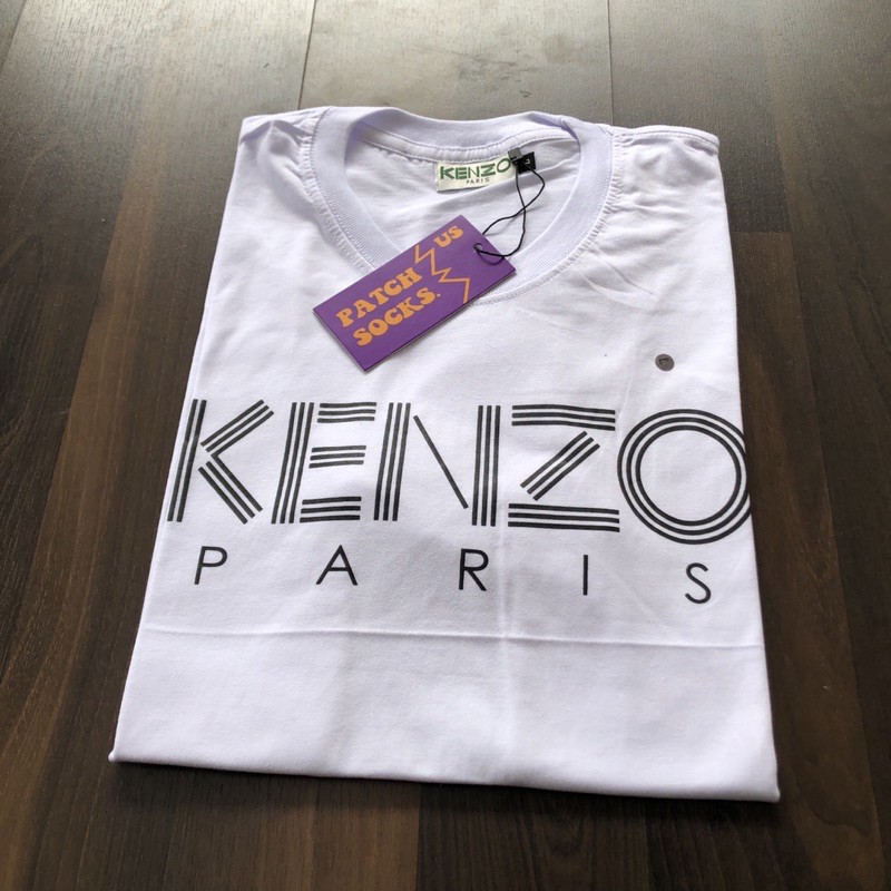 KAOS KENZO - LINE TEXT PUTIH