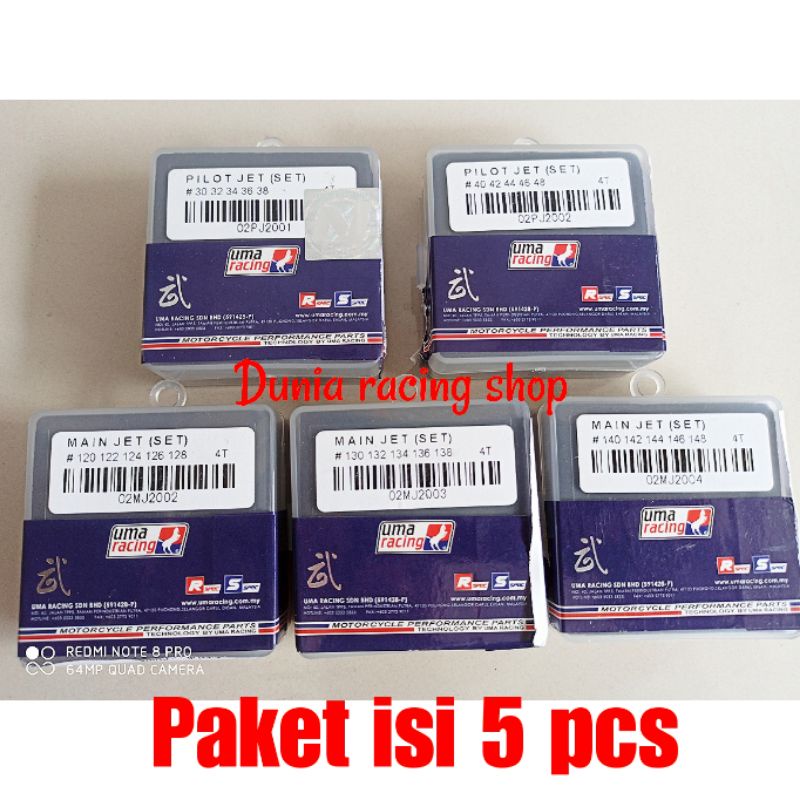 Paket Spuyer Pilot jet Main jet PJ MJ Uma racing PWK Uma Racing PE Uma racing Pilotjet Mainjet Uma racing