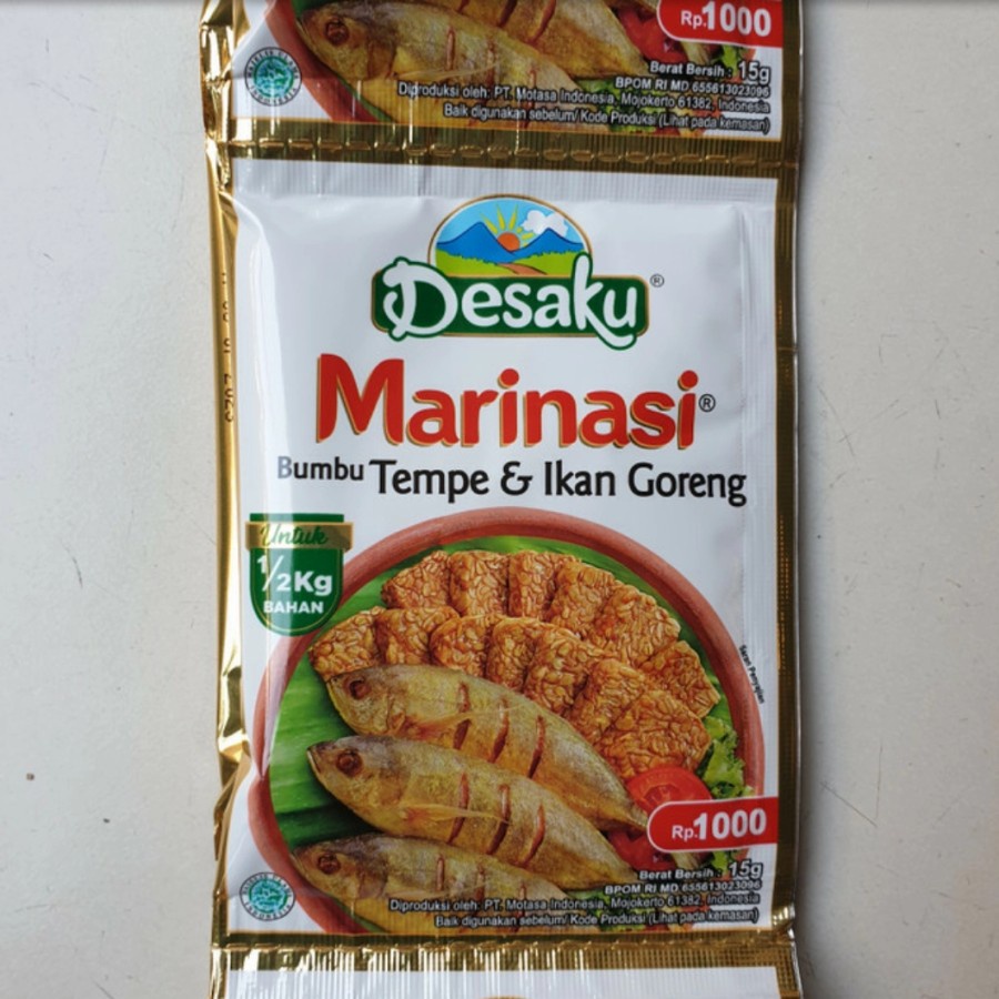

Desaku Bumbu Marinasi Tempe Ikan Goreng per 1 renceng 15gr x 12 sachet