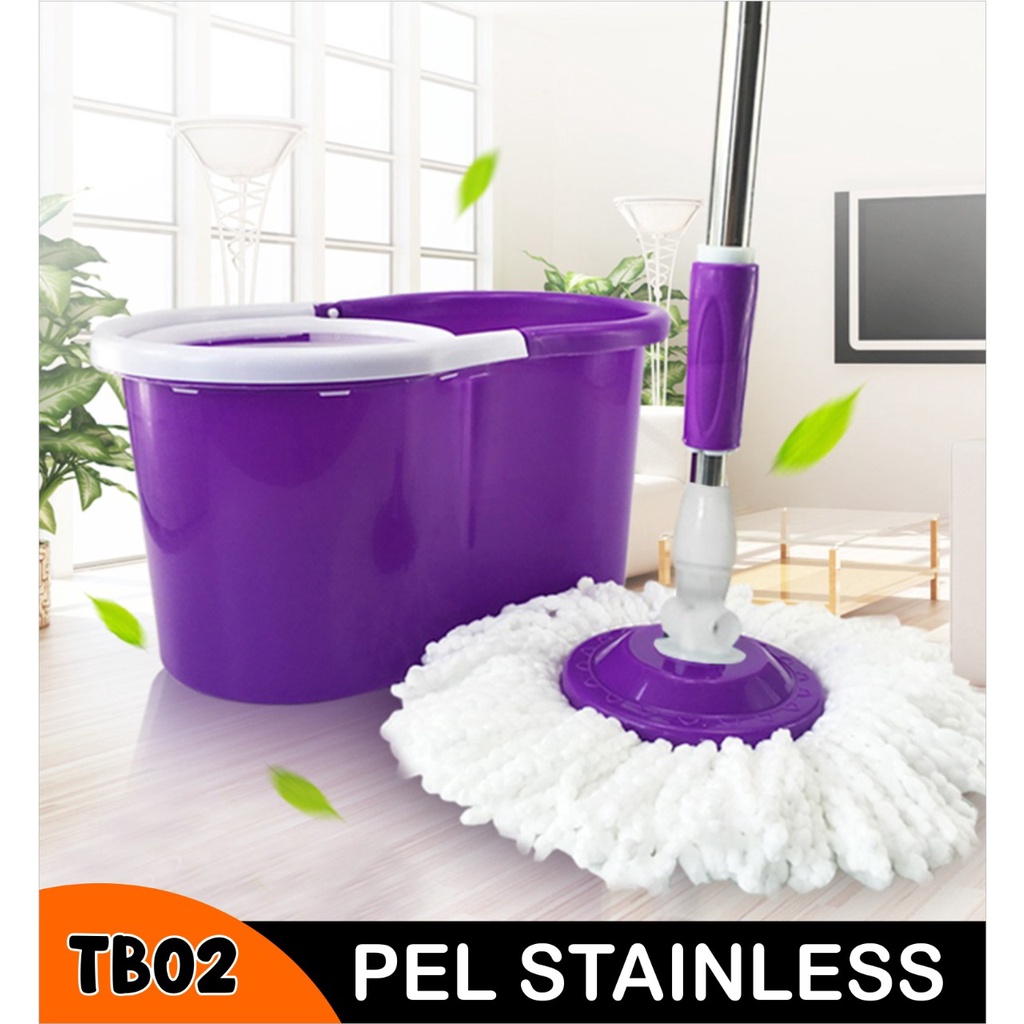 PROMO!! Alat Pel Lantai Super Praktis Spin Mop Super - Alat Pel Lantai putaran 360* serbaguna spin mop gratis 2 kain pel