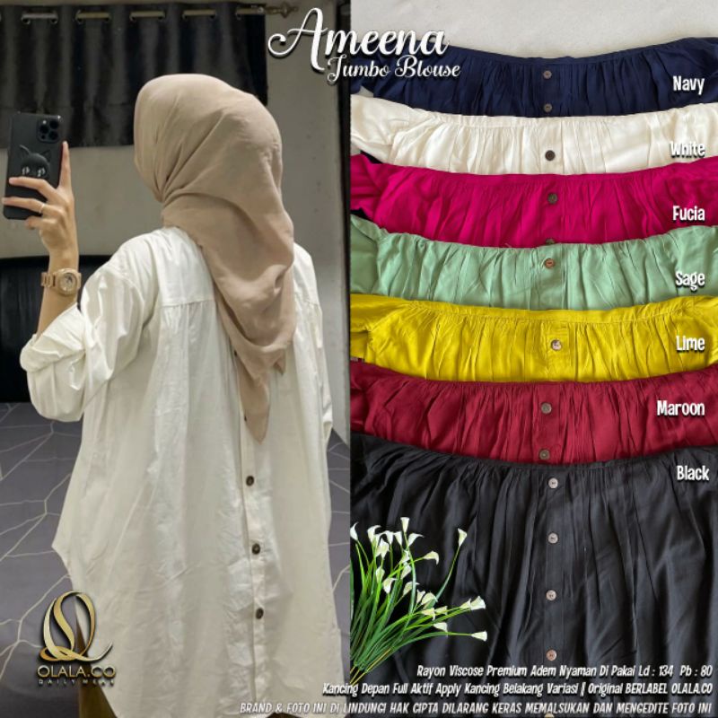 AMEENA JUMBO BLOUSE ORI OLALA