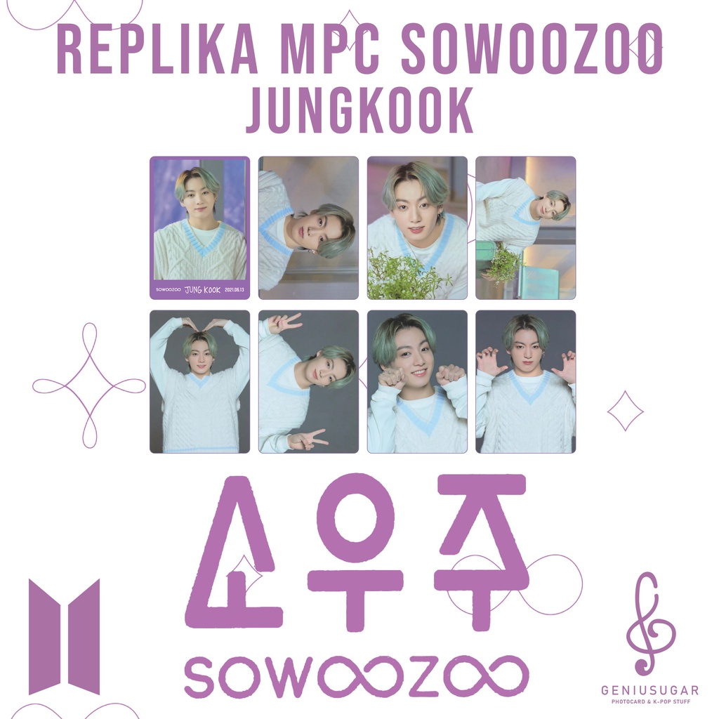 [REPLIKA BTS] PHOTOCARD MPC SOWOOZOO JK JUNGKOOK UNOFFICIAL