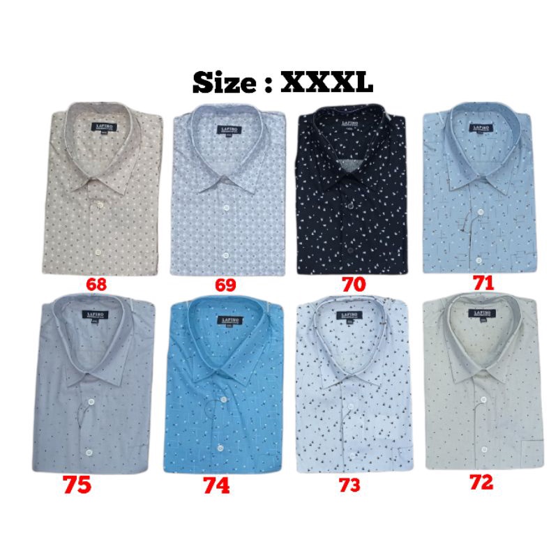 KEMEJA LENGAN PENDEK KATUN - size XXXL - BIG SIZE - JUMBO