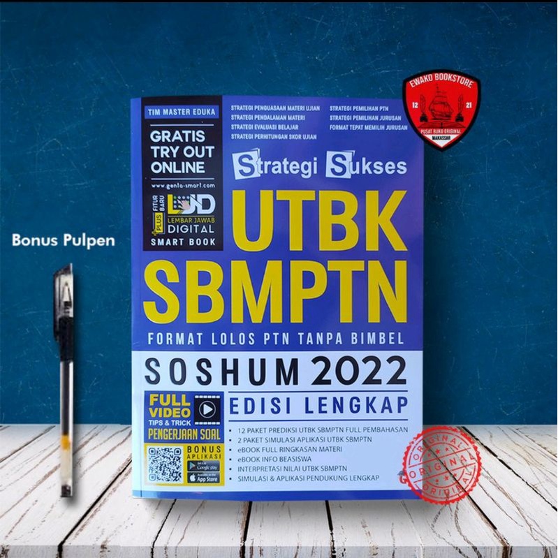 BUKU SBMPTN SOSHUM 2022 - BUKU UTBK SOSHUM 2022 - STRATEGI SUKSES UTBK SBMPTN SOSHUM 2022 FORMAT LOL