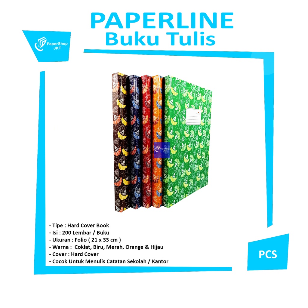 

PAPERLINE - Buku Folio Hard Cover 200 lembar - Pcs