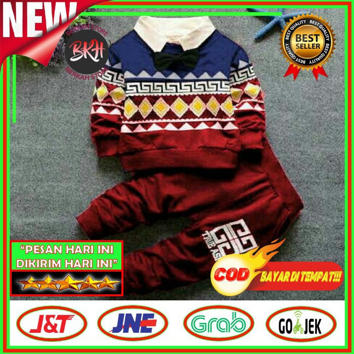 BAJU ANAK LAKI-LAKI KEREN SETELAN SWEATER ANAK COWOK MURAH JAKET ANAK YOLKIDS 2-4 TAHUN ELEGAN