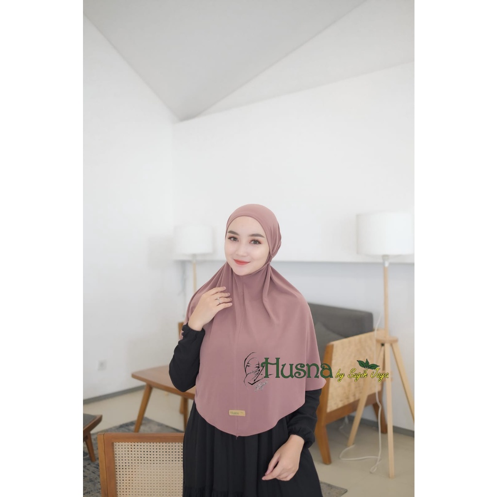 Husna Bergo Maryam Jersey Tali Premium  Size L