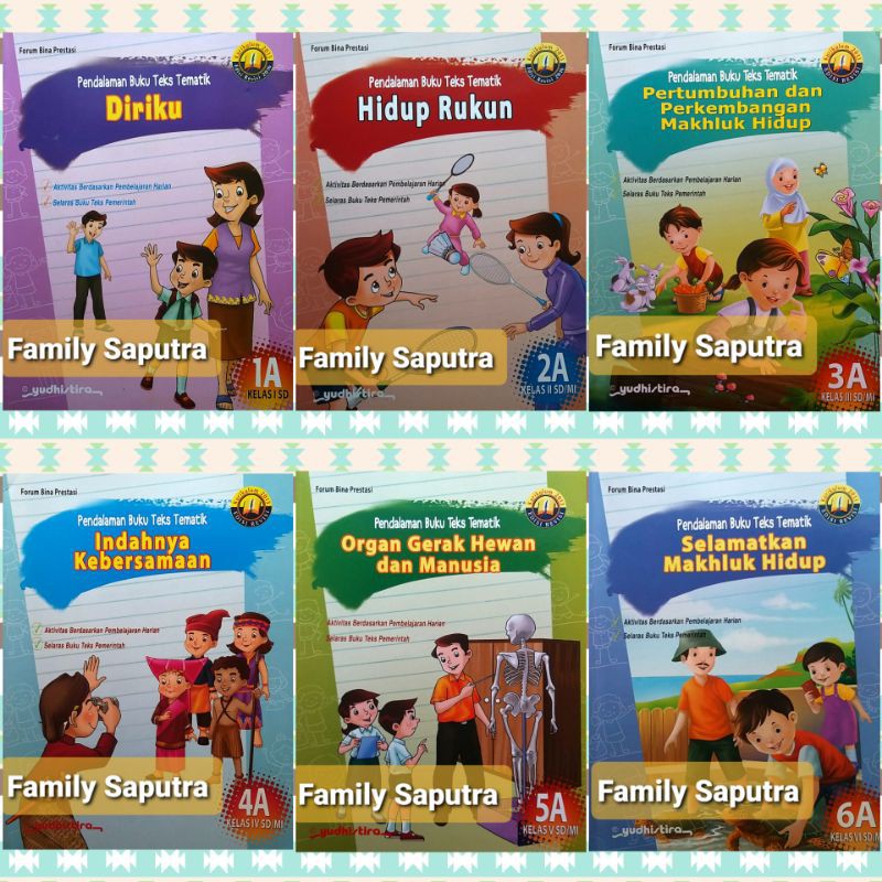 BUKU SOAL PENDALAMAN TEKS TEMATIK PBT SD MI KELAS 1A 2A 3A 4A 5A 6A K2013 YUDHISTIRA