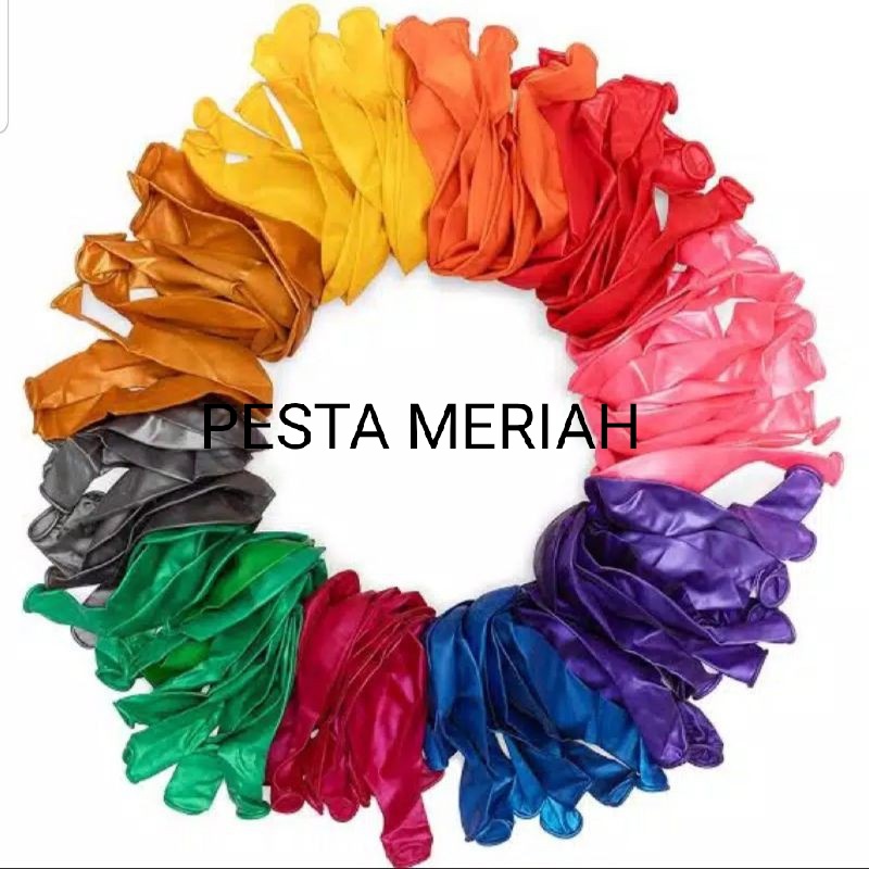 BALON LATEX METALIK 5 INCH / BALON LATEX METALIK 5" / BALON LATEX METALIK KECIL / BALON KARET 5"