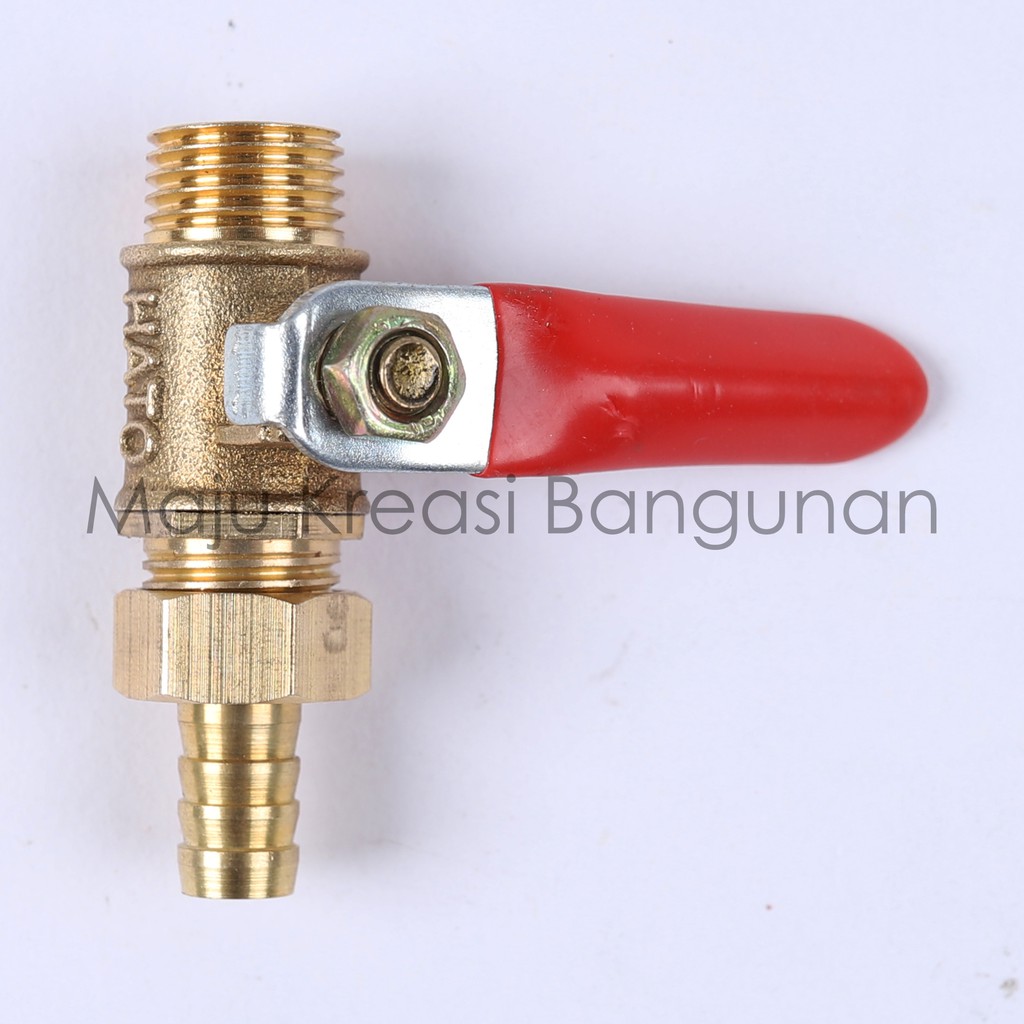 Stop Kran Angin Kompresor / Ball Valve 1/4 Inch Kuningan HATO 1/4Inch 1/4Inci 1/4&quot;