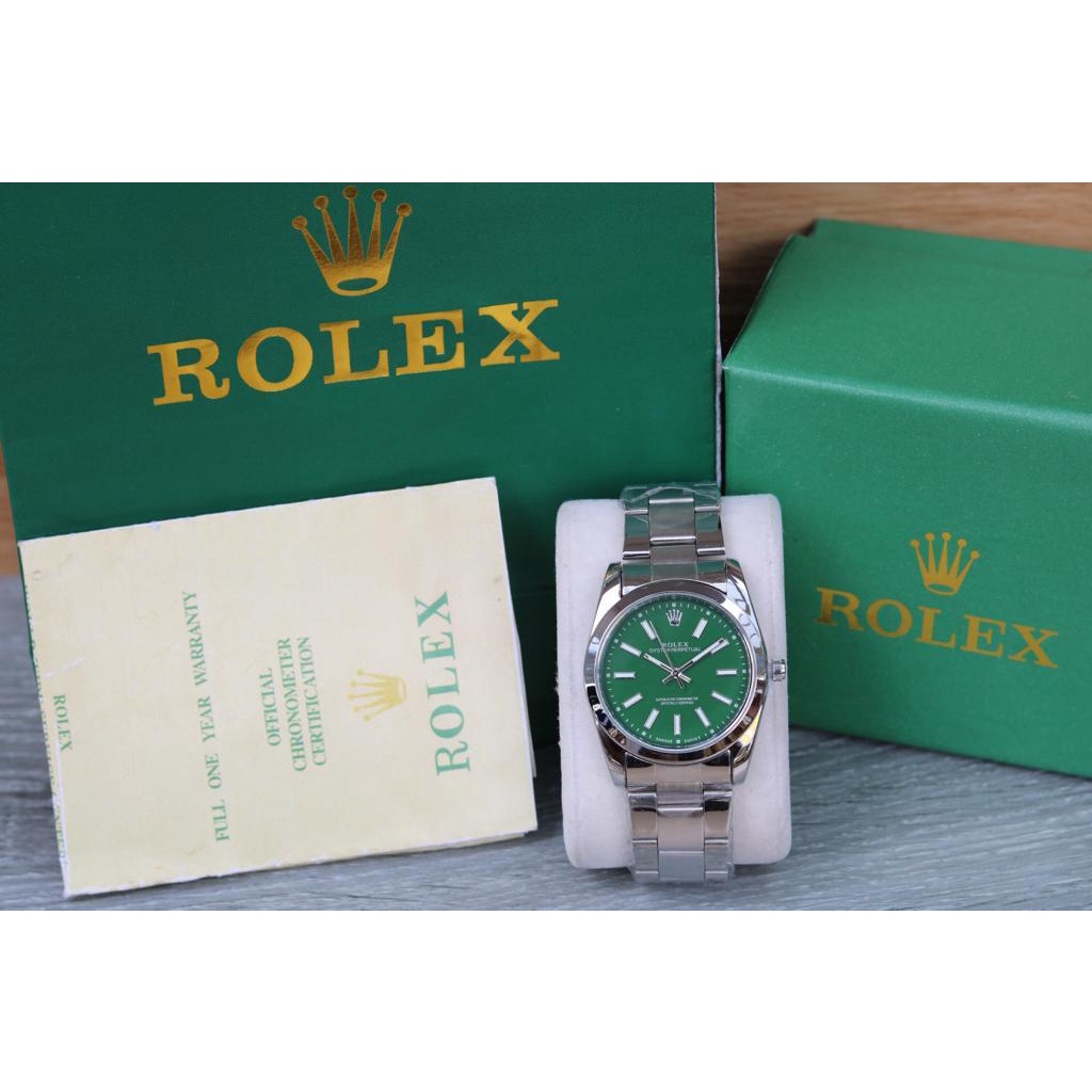 Ready Rolex Submariner Jam Tangan Pria Rantai Date Sesuai Foto-Hijau