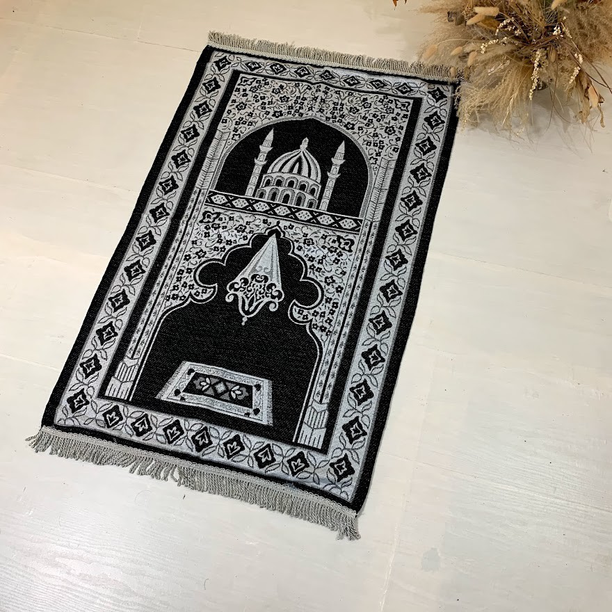 Sajadah Travel Turki Rajut 70x110 cm Rumbai Tambang