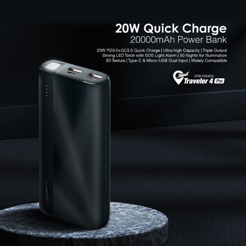 Oraimo Traveler 4 Pro Powerbank PB 20000mAh Quick Charge OPB-P204DQ