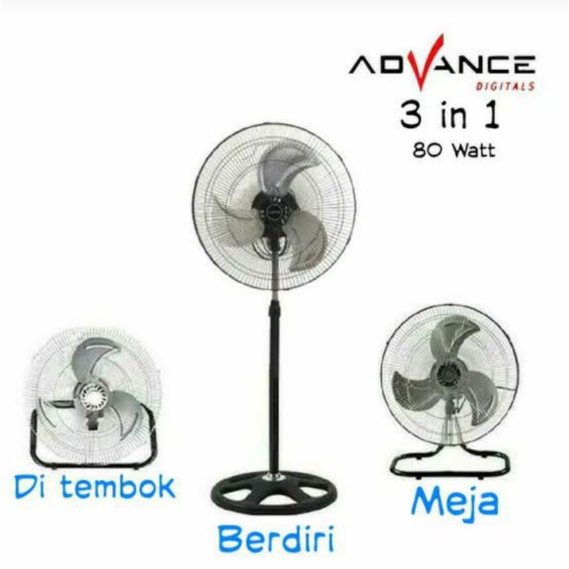 KIPAS ANGIN 3in1 ADVANCE TDS-18 KIPAS ANGIN BESI STAND FAN MULTI FUNGSI 3IN1