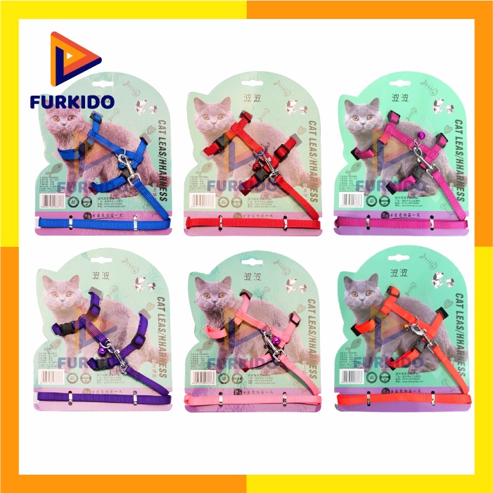 Richu Cat Harnest Leash / Tali Tuntun Kucing BO-1220