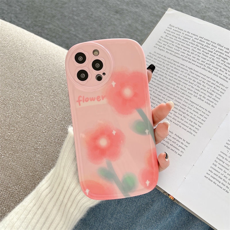 Soft Case Hp Gambar Bunga Tulip Untuk IPhone 12 / 13 / 11promax / X / Xs Max / Xr Mjkn