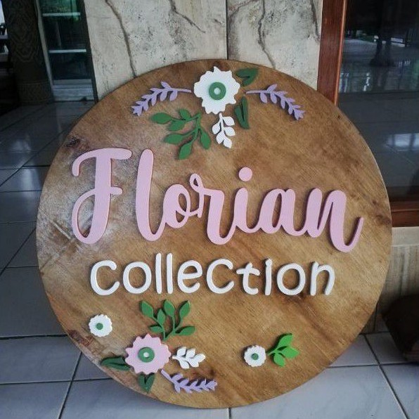Wooden Sign Papan Nama Toko Timbul Tahan cuaca Outdoor