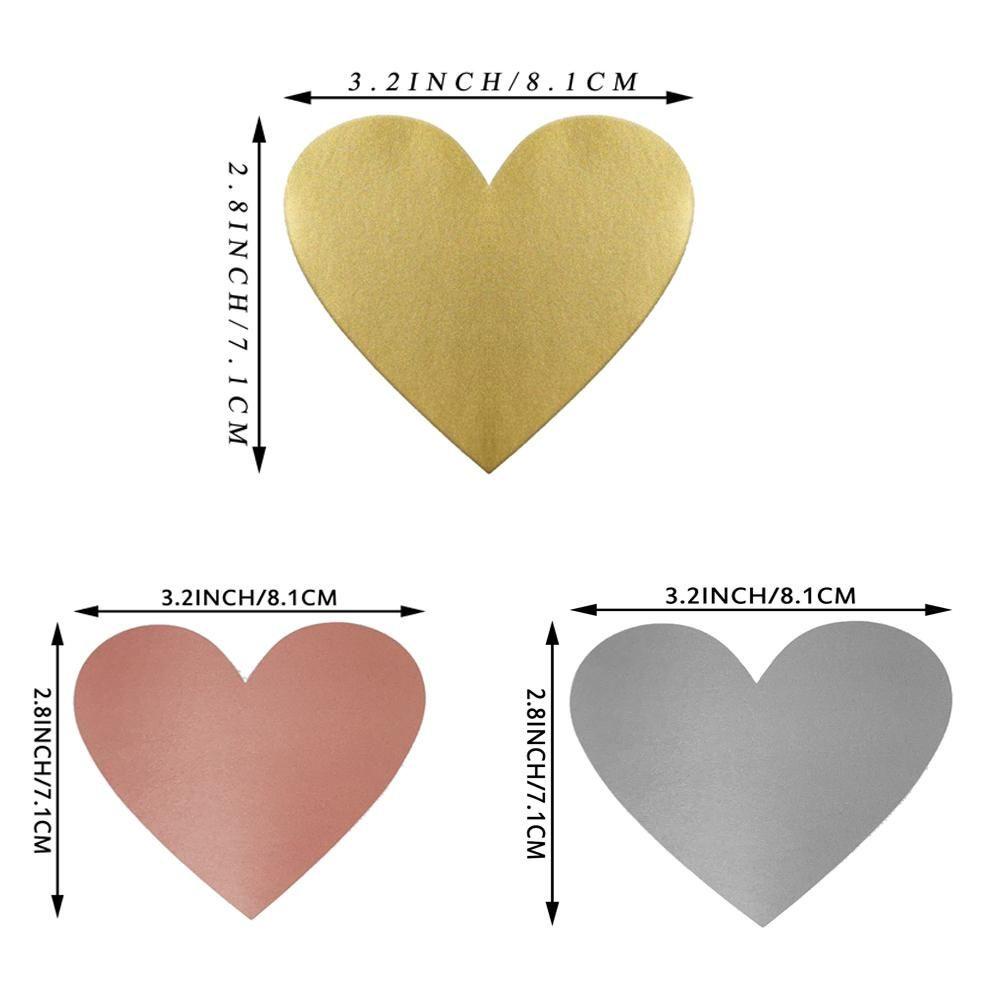 Solighter 100pcs Scratch Off Sticker Lucu Hot Sale Game Kode Rahasia Cover Perlengkapan Pesta Bisnis Cinta Bentuk Hati