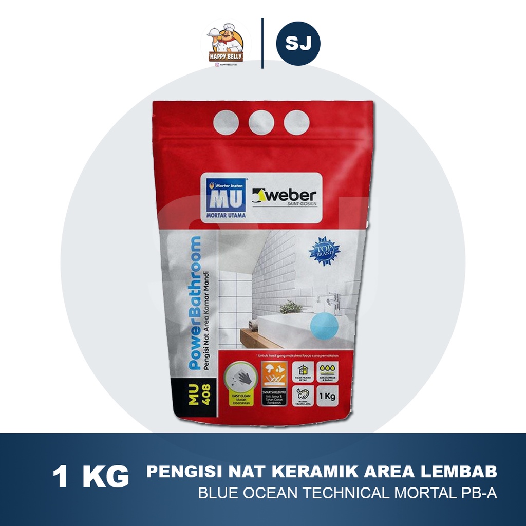 MU-408 PB-A PENGISI NAT KERAMIK AREA LEMBAB 1 KG BLUE OCEAN