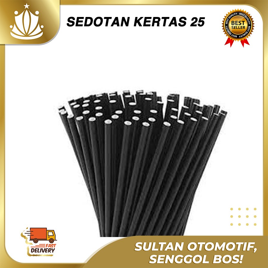 Sedotan Kertas Korea / Straw Paper Higienis Import ECO Friendly - 25pc