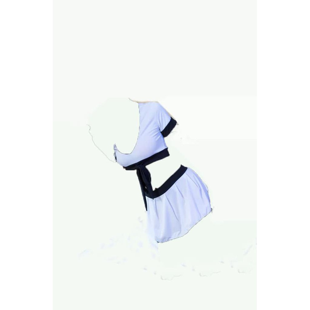 Lingerie Kostum Seksi Cosplay SMA High School Baju Tidur set A210 - Putih, FREE