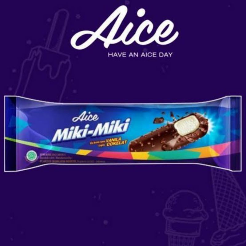 

Ice Cream Coklat Vanilla Miki Miki AICE / AICE Es Krim Vanilla Coklat / Eskrim Stik Coklat Vanilla