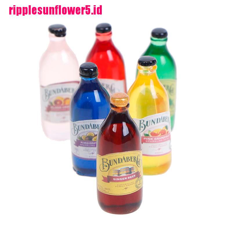 6pcs Miniatur Botol Wine Bahan Resin Skala 1: 12 Untuk Rumah Boneka