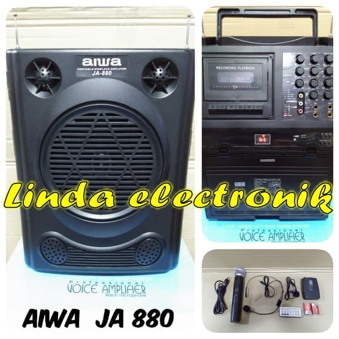speaker portable meeting wireless aiwa ja880 8inch aiwa ja 880