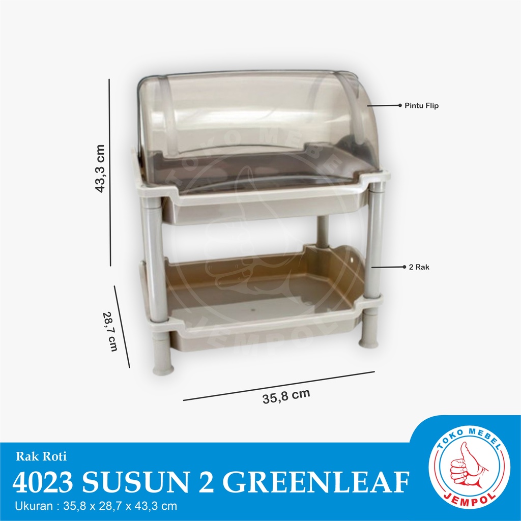 Jual Tempat Roti 4023 Susun 2/Rack Delish/Greenleaf/Rak Kue Tingkat/Rak ...