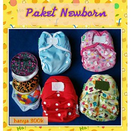 Paket hemat New Born Cloth Diapers Popok Kain Bayi Modern Cuci Ulang Clodi GG Bdipe LilG