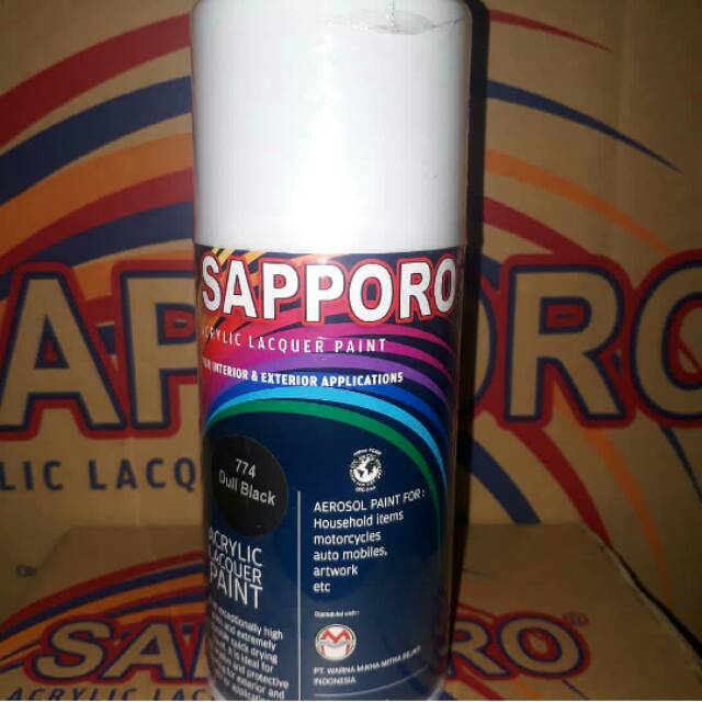 SAPPORO SPRAY DULL BLACK / HITAM DOFF 774 300 ml