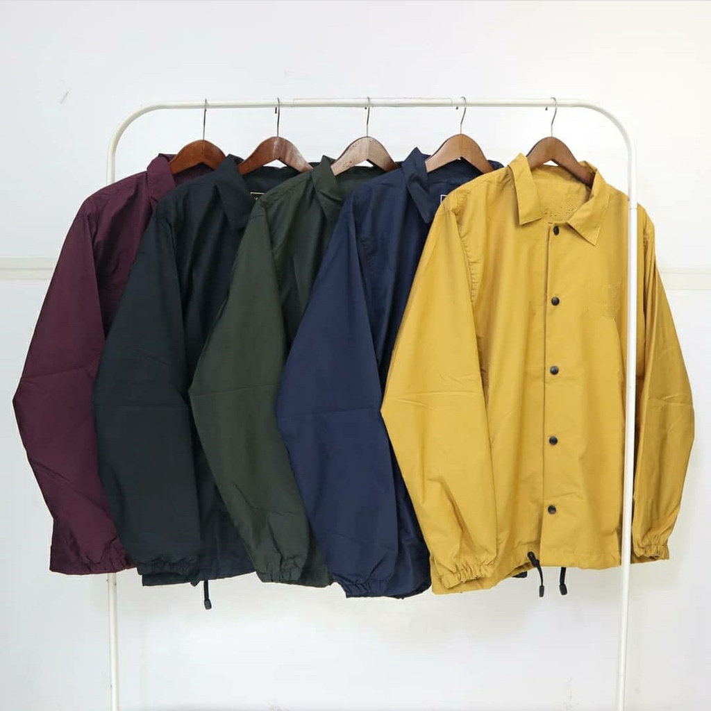 JAKET COACH WINDBREAKER TASLAN WATERPROOF PRIA DAN WANITA POLOS PREMIUM