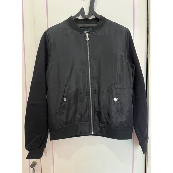 forever 21 bomber jacket black