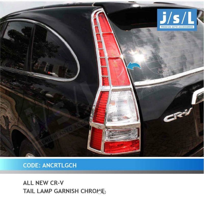 Garnish lampu belakang all new CRV 2007-2011 hitam + chrome jsl