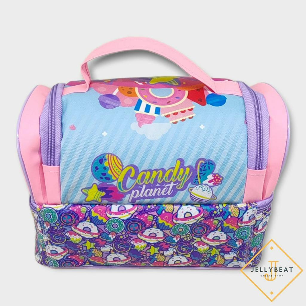 TAS SUSUN LUNCH BOX MEDIUM PREMIUM SPONS KULIT JERUK