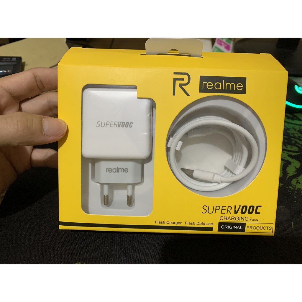 Charger Realme Super VOOC ORI Fast Charging Original, bergaransi 6 bulan