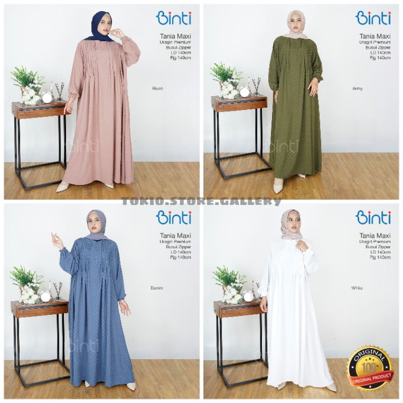 Tania maxi dress jumbo ld 140 bahan uragiri premium | gamis busui ori binti