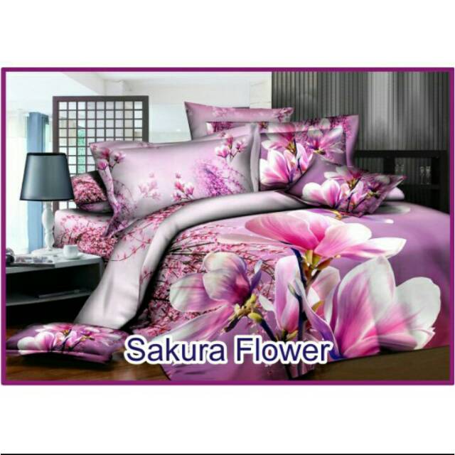 Bedcover set shyra sakura ukuran 180x200