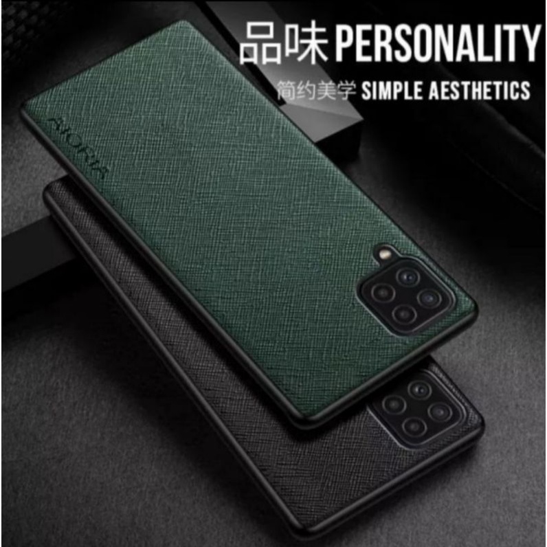 samsung A22 4G 5G soft case canvas cross pattern premium case