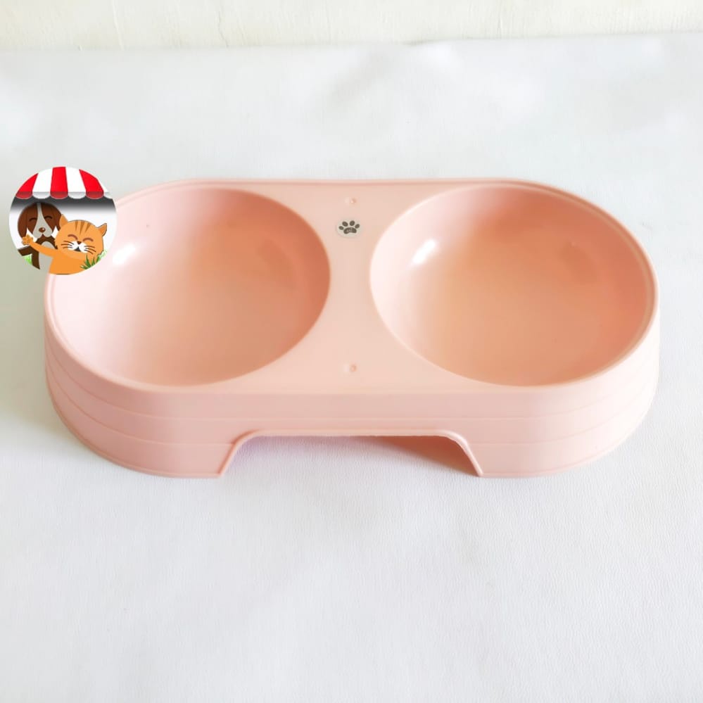 Tempat Makan Minum Double Classic Hewan Kucing Anjing Cat Bowl Combo