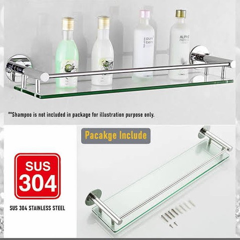 Rak kaca/Rak shampo/Rak kaca kamar mandi
