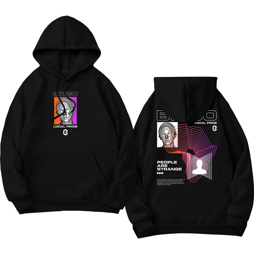 BRIGO Jumper Hoodie People Are Strange II Sweater Hoodie BRIGO Sablon DTF Fleece Cotton M-XXL (Pria &amp; Wanita) Free stiker&amp;Gantungan Kunci