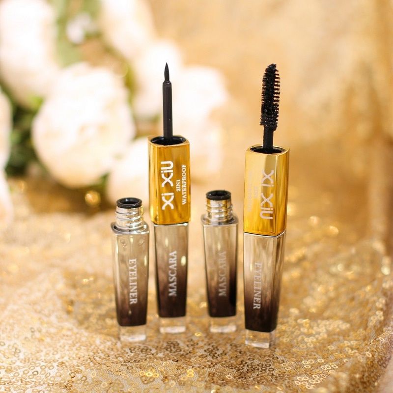 Xi Xiu Divine 2 in 1 Mascara &amp; Eyeliner Waterproof /Mascara dan Eyeliner /BPOM