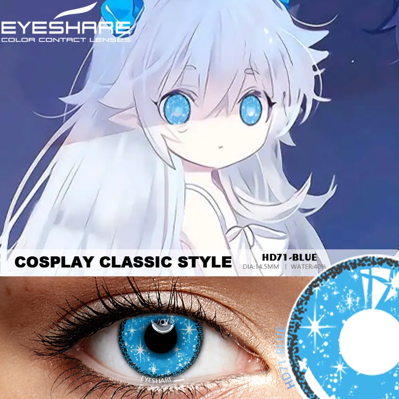 soflen model terbaru 2023 Softlens EYESHARE 14.5mm NORMAL Softlens Cosplay Anime Fashion Kartun Naruto Halloween Import Premium Big Eyes/ Softlen Soflens Crazy Kosplay - Gratis Lenscase